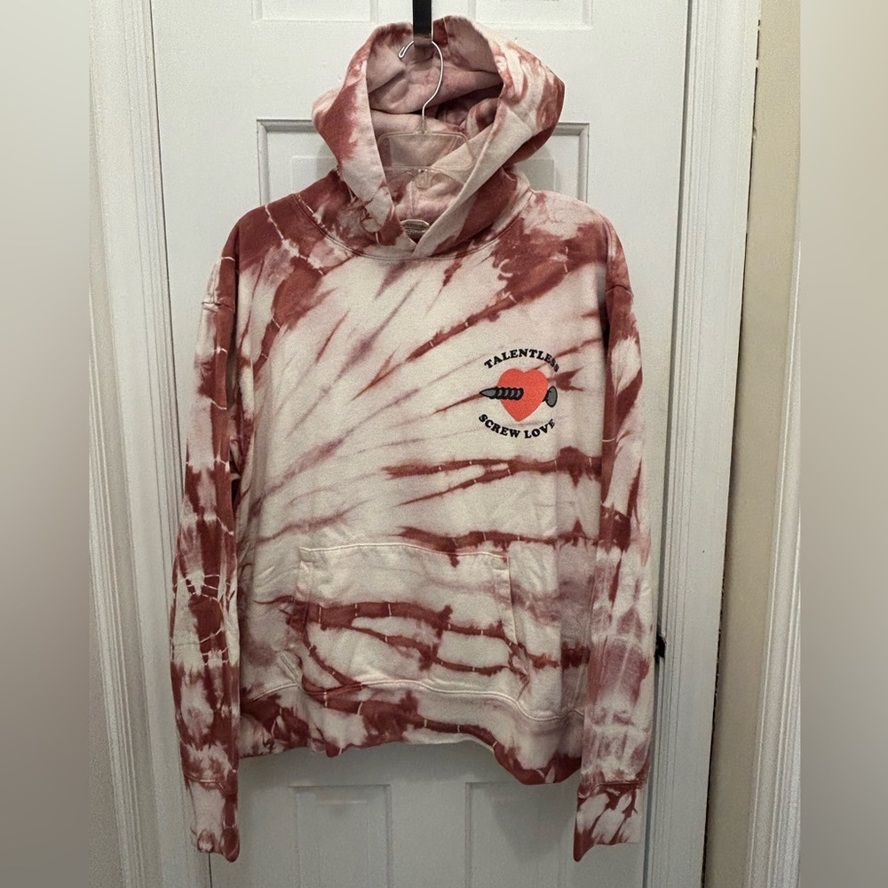 ELEMENTS BY TALENTLESS SCREW LOVE OVERSIZED TIE-DYE SWEATSHIRT SIZE XL